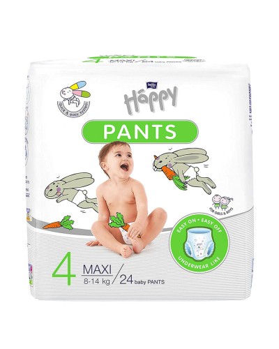 Pannolini Happy Pants 4 - 24Pz  8-14kg