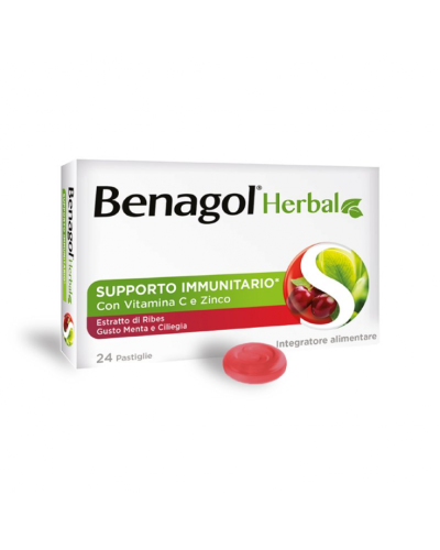 Benagol Herbal Menta  Ciliegia 24Past
