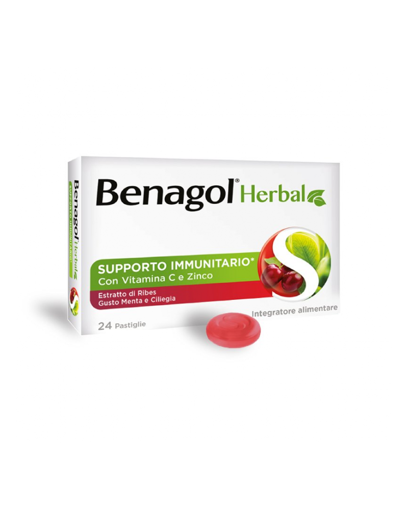 Benagol Herbal Menta  Ciliegia 24Past