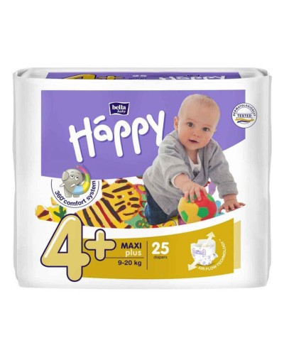 PANNOLINI HAPPY Maxi taglia 4+ (9-20 kg) 25 pezzi